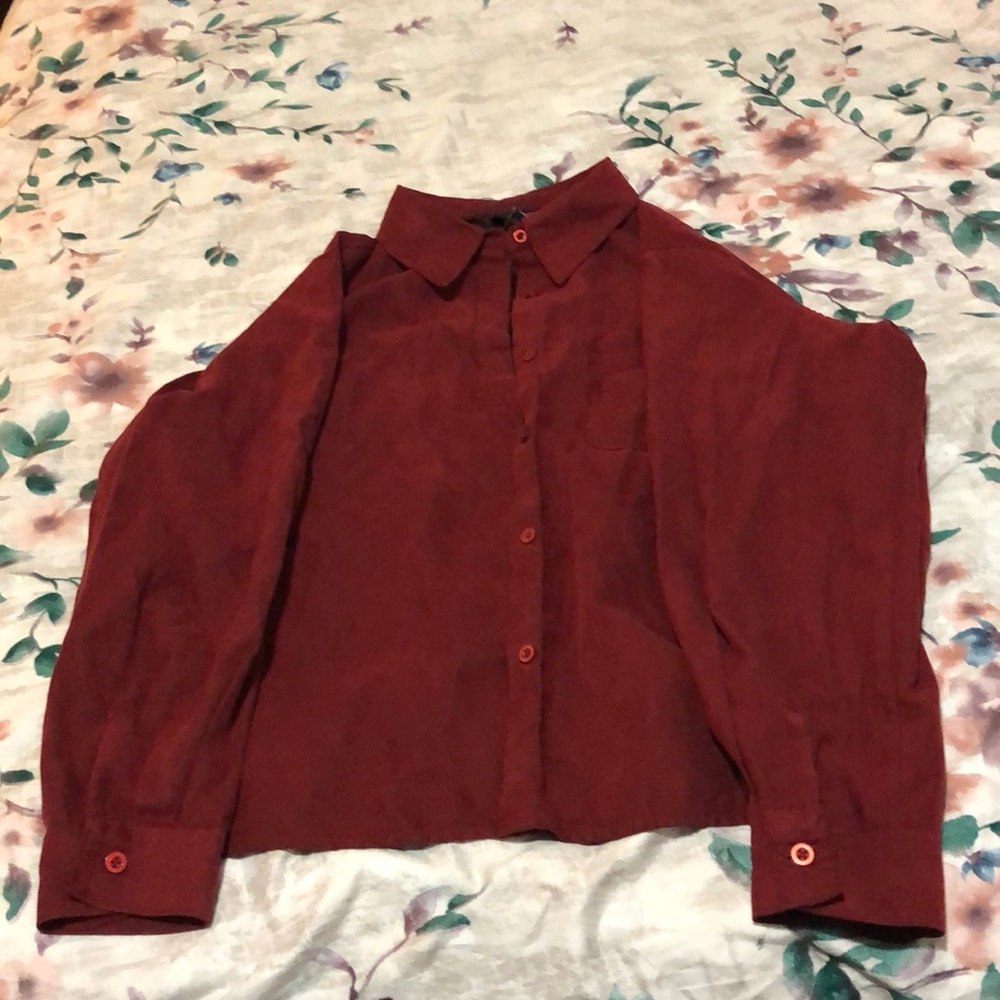 Red button up - Picture 2 of 4